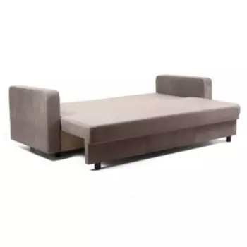 Диван прямой «Ритм 1», механизм еврокнижка, ППУ, велюр, цвет коричневый