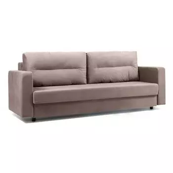 Диван прямой «Ритм 1», механизм еврокнижка, ППУ, велюр, цвет коричневый