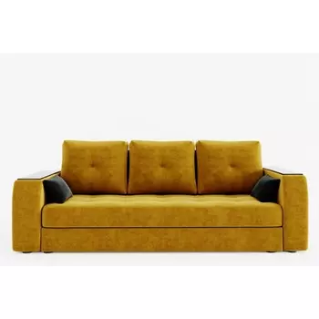 Прямой диван «Сенатор 1», механизм пантограф, велюр, цвет селфи 08 / селфи 07