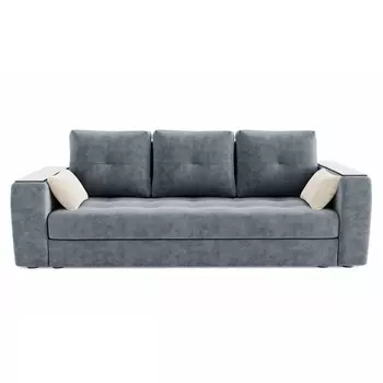 Прямой диван «Сенатор 1», механизм пантограф, велюр, цвет селфи 15 / селфи 01