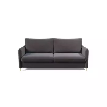 Прямой диван «Сканди», механизм тик-так, велюр, цвет ультра стоун