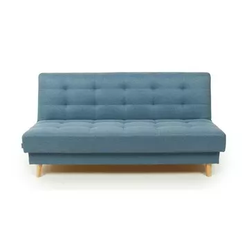 Прямой диван «Скандинавия 3 Лайт/3вар/Н», механизм книжка, рогожка, цвет браво блу