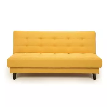 Прямой диван «Скандинавия 3 Лайт/3вар/В», механизм книжка, рогожка, цвет браво елоу