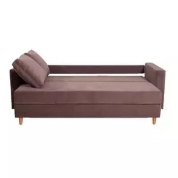 Прямой диван «Ванкувер», механизм еврокнижка, велюр, цвет коричневый