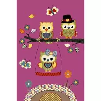 Прямоугольный ковёр Crystal 2740, 80 х 150 см, цвет purple