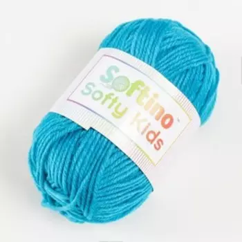 Пряжа 100% акрил "Softy Kids" 90м ±5м 50 гр цвет 18 бирюза