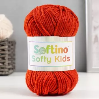 Пряжа 100% акрил "Softy Kids" 90м ±5м 50 гр цвет 36 красное дерево