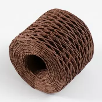 Пряжа 100% целлюлоза "Softino Raffia Color" кручёная, кофе 200м ±2м 120 гр