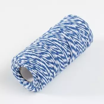 Пряжа 100% целлюлоза "Softino Raffia Color Melange" кручёная, синяя 100м ±2м 87 гр