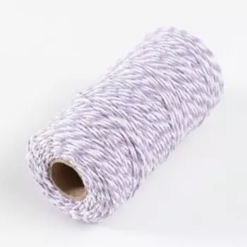Пряжа 100% целлюлоза "Softino Raffia Color Melange" кручёная, сиреневая 100м ±2м 87 гр