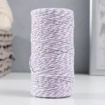 Пряжа 100% целлюлоза "Softino Raffia Color Melange" кручёная, сиреневая 100м ±2м 87 гр
