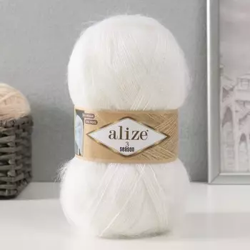 Пряжа "3 Season" 51% акрил, 25% мохер, 24% шерсть 500м/100гр (55-белый)