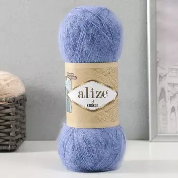 Пряжа "3 Season" 51% акрил, 25% мохер, 24% шерсть 500м/100гр (40-голубой)