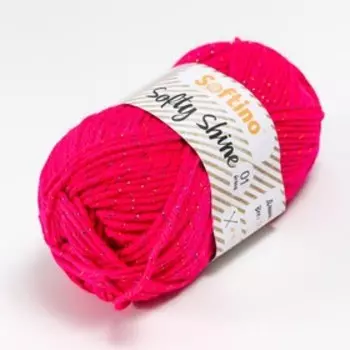 Пряжа 70% акрил, 30% шёлк "Softy Shine" 50 гр 85 м цвет 18 пурпурно-розовая