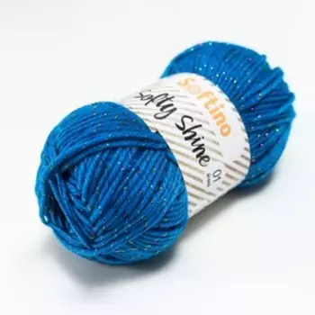 Пряжа 70% акрил, 30% шёлк "Softy Shine" 50 гр 85 м цвет 34 тёмно-синяя