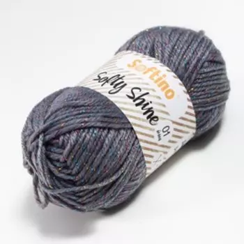 Пряжа 70% акрил, 30% шёлк "Softy Shine" 50 гр 85 м цвет 41 серый