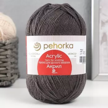 Пряжа "Акрил" 100% акрил 300м/100гр (446-Т.серый)