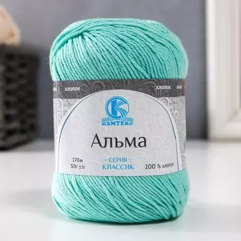 Пряжа "Альма" 100% хлопок 170м/50гр (073 лед)
