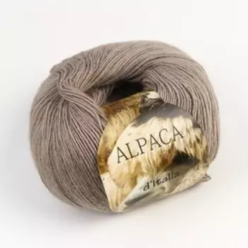 Пряжа "Alpaca D'Italia" 50% альпака, 50% нейлон 300м/50гр (35 серо-бежевый)