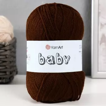 Пряжа "Baby" 100% акрил 150м/50гр (1182 коричневый)