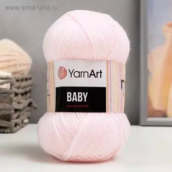 Пряжа "Baby" 100% акрил 150м/50гр (853 нежно розовый)