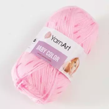 Пряжа "Baby color" 100% акрил 150м/50гр (0266 розовый с розовым)