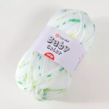 Пряжа "Baby color" 100% акрил 150м/50гр (216 зел.салат)
