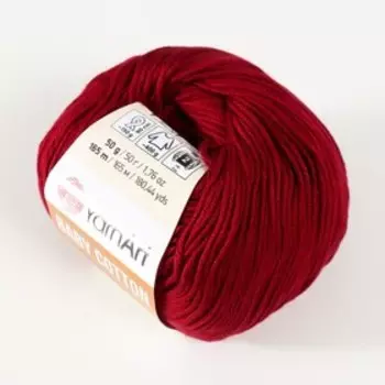 Пряжа "Baby cotton" 50% акрил 50% хлопок 165м/50гр (428 бордо)