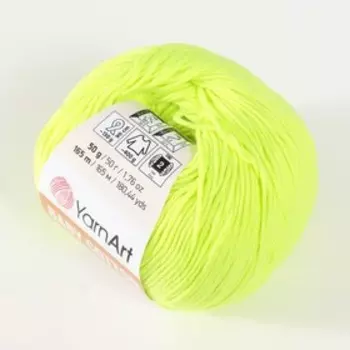 Пряжа "Baby cotton" 50% акрил 50% хлопок 165м/50гр (430 лимон)