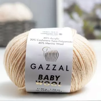Пряжа "Baby Wool" 20% кашемир, 40% меринос. шерсть, 40% акрил 175м/50гр (839)
