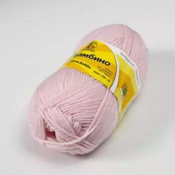 Пряжа "Бамбино" 35% шерсть меринос, 65% акрил 150м/50гр (293 розов. песок)