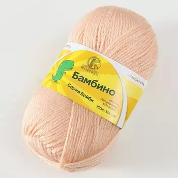 Пряжа "Бамбино" 35% шерсть меринос, 65% акрил 150м/50гр (192 чайн.роза)