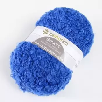 Пряжа "Буклированная" 30% мохер,20% шерсть,50% акрил 220м/200гр (26-Василек)