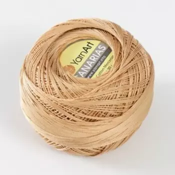 Пряжа "Canarias" 100% мерсериз. хлопок 203м/20г (5529 золото-беж)