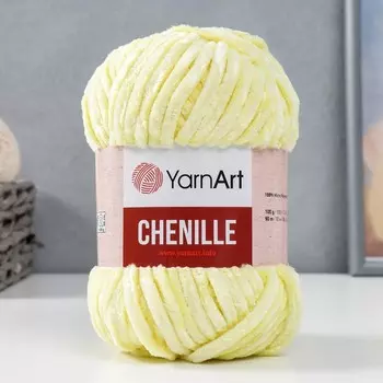 Пряжа для вязания спицами, крючком YarnArt, Chenille, 100% микрополиэстер, 90 м/100 г, (561 жёлтый)