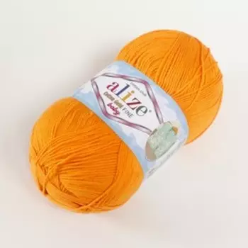 Пряжа "Cotton gold fine baby" 55% хлопок, 45% акрил 470м/100гр (83 тыква)