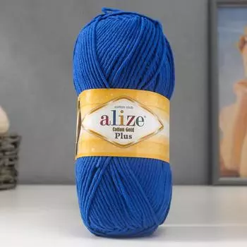 Пряжа "Cotton Gold Plus" 55% хлопок, 45% акрил 200м/100гр (141 василёк)