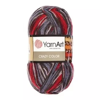 Пряжа "Crazy color" 25% шерсть, 75% акрил 260м/100гр (164 принт)