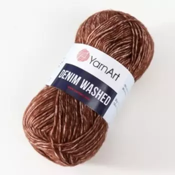 Пряжа "Denim Washed" 30% акрил 70% хлопок 130м/50гр (917 коричневый)