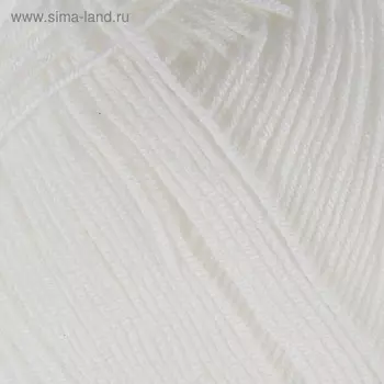 Пряжа для вязания спицами, крючком «Пехорский текстиль. Детская объемная», 100% микрофибра, 400 м/100 г, (01 белый)