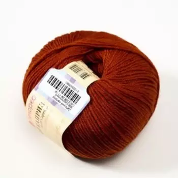 Пряжа "Детский каприз" 50%мериносовая шерсть, 50% фибра 225м/50гр (338 кирпичный)