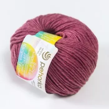 Пряжа "Детский каприз тёплый" 50%меринос. шерсть, 50%фибра 125м/50гр (1132 виноград. сок)