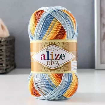 Пряжа "Diva Batik" 100% микрофибра 350м/100гр (7647)