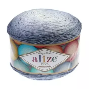 Пряжа "Diva Ombre Batik" 100% микрофибра 250гр/875м (7379 джинс)