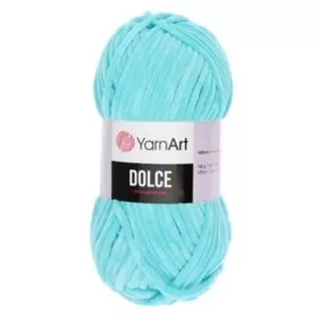 Пряжа "Dolce" 100% микрополиэстер 120м/100гр (746 св.бирюз.)