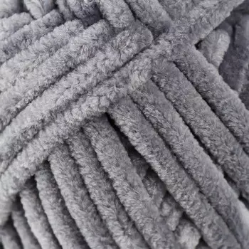 Плюшевая пряжа для вязания спицами, крючком YarnArt, Dolce, 100% микрополиэстер, 120 м/100 г, (760 серый)
