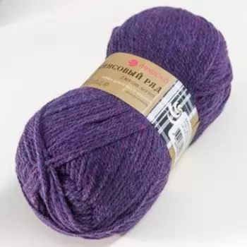 Пряжа "Джинсовый ряд" 50% шерсть, 50% акрил 250м/100гр (1162 т. фиолетов. меланж)