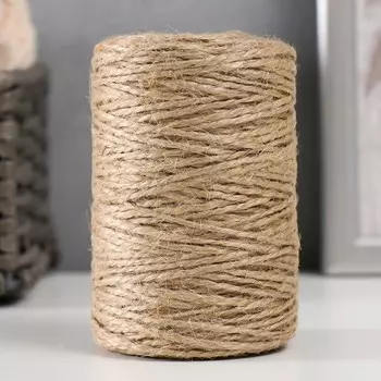 Пряжа джутовая 100% джут 100 м/100 г, 2-х ниточная