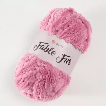 Пряжа "Fable Fur" 100% микрополиэстер 100м/100гр (973 розовый)