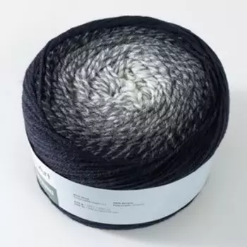 Пряжа "Flowers Merino" 75% акрил, 25% шерсть 590м/225г (532 серый-черный)